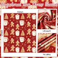 thumbnail image 3 of Gingerbread Man Christmas Throw Blanket for Adults 50 x 60 Inch Holiday Tree and Cookie Theme Flannel Blankets for Bedroom Couch Travel Home Decor Fuzzy Cozy Soft Warm Gifts (Red), 3 of 7