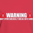 thumbnail image 3 of CafePress - Warning Spontaneous Singin Women's Classic T Shirt - Women's Traditional Fit Dark T-Shirt, 3 of 4