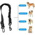 thumbnail image 3 of Cinturón de seguridad para coche para perros con amortiguación duradera, elástico ajustable, hilos reflectantes y mosquetón resistente para perros y gatos (negro), 3 of 5