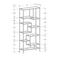 thumbnail image 4 of 72" Metal and Tempered Glass Bookcase, 4 of 4