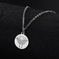 thumbnail image 3 of EUEAVAN Silver Butterfly Circle Pendant Necklace Stainless Steel Jewelry, 3 of 6