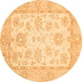 thumbnail image 1 of Ahgly Company Indoor Round Oriental Orange Traditional Area Rugs, 3' Round, 1 of 4