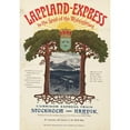 thumbnail image 2 of Martin August Christian Tisell 11x14 Gold Ornate Wood Frame and Double Matted Museum Art Print Titled - Lappland-Express to the Land of the Midnight Sun; Corridor Express Train Stockholm to, 2 of 4