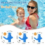 Swimming Earplugs , 3 Pairs, Silicone Comfortable Earbuds with Storage Case for Adults, Children Prevent Swimmer`s Ear(Blue-L)