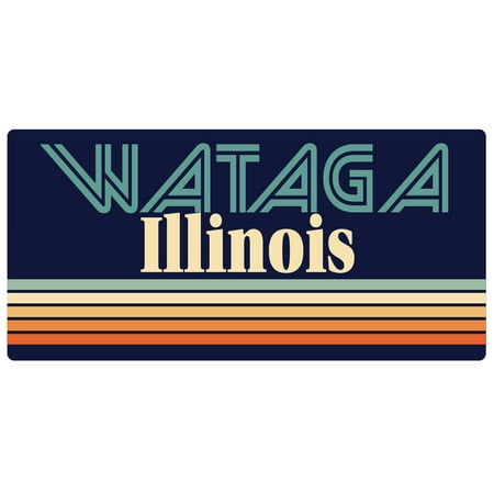 

Wataga Illinois 5 x 2.5-Inch Fridge Magnet Retro Design