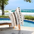 thumbnail image 3 of Yayeee Kids Hooded Towels Toddler Soft Absorbent Beach Bathing Wrap 50" x 23.5", Brown Abstract Stripes, 3 of 5