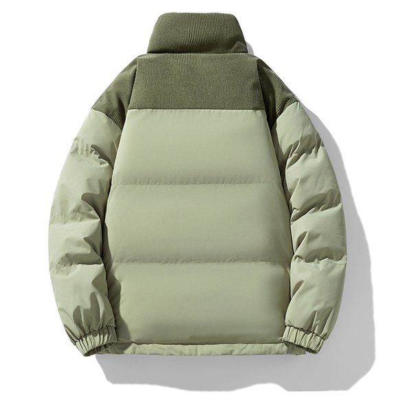 Dgankt Fall Coats Men's Hoodless Casual Jacket Stand Collar Casual Coat Long Sleeve Warm Jacket