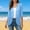 Blue, variant on Women's Casual Blazers Solid Color Open Front 3/4 Sleeve Sheer Lightweight Casual Swimwear Cover Up Top Cardigan Jacket