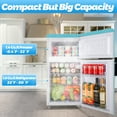 thumbnail image 2 of WANAI 3.2 Cu.Ft Compact Refrigerator ,2 Doors Small Refrigerator,Retro Mini fridge with Freezer, 2 of 9