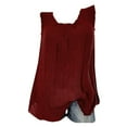thumbnail image 4 of Womens Tank Top Linen Sleeveless Round Neck Baggyt Oversize Camisole Tank Tops for Women, 4 of 8
