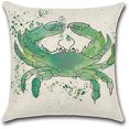 thumbnail image 2 of Lino Mar Animal Ballena Patrón Funda De Almohada Suave Funda De Almohada Sofá Hogar Coche Oficina Decoración,11 Feliz Sencillez, 2 of 4