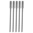 thumbnail image 5 of 5PCS Impact Drill Bits with Carbide Tip Rotary Hammer Bit 2 Flute Spiral Bits for Brick Concrete 210mm 6mm / 0.24in, 5 of 5
