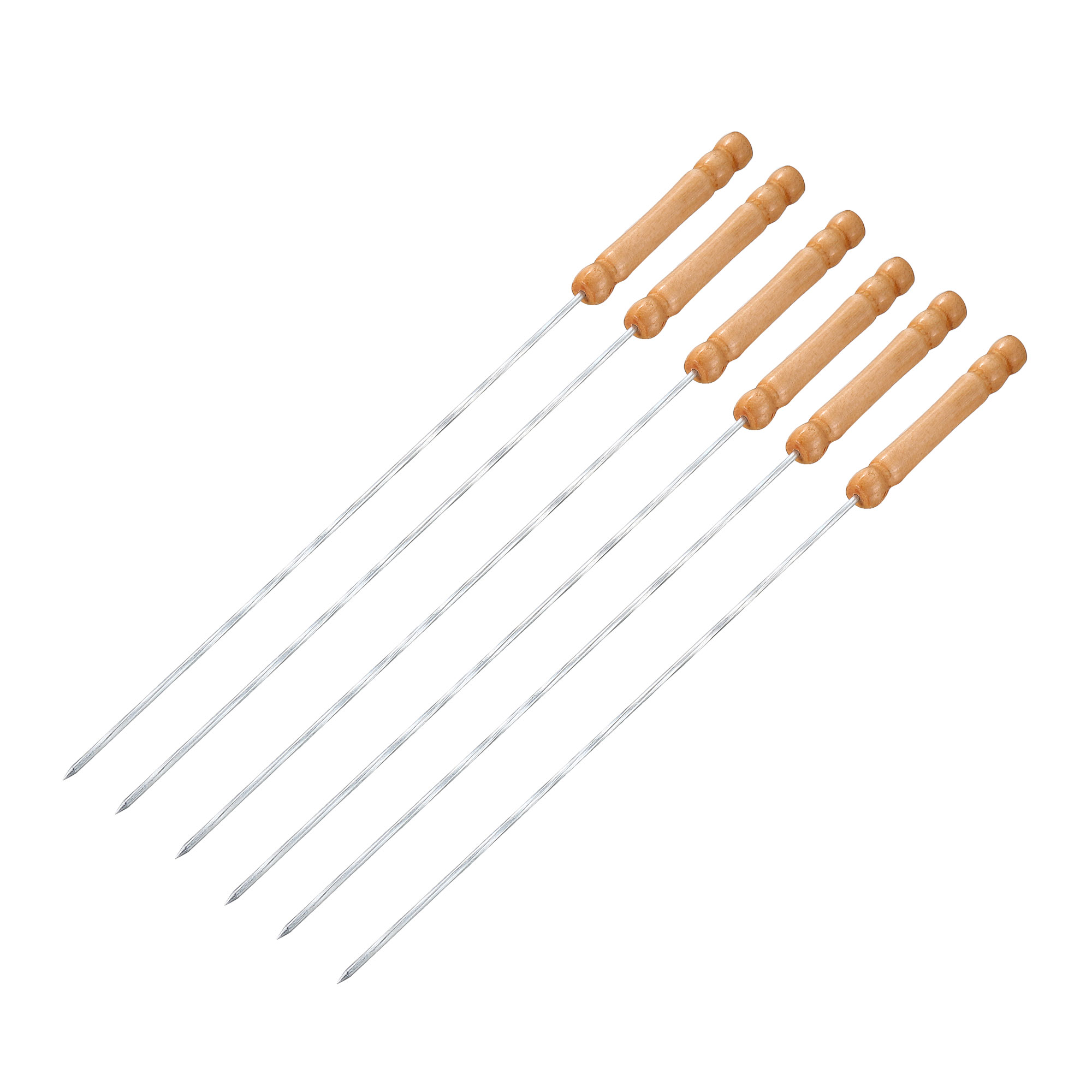 Barbecue Skewers, Barbecue String with Wooden Handle BBQ Stick Needles