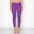 thumbnail image 2 of Women's Ultra Stretchy Classic 5 Pocket Jeggings, Full Length, Purple, L, 2 of 7
