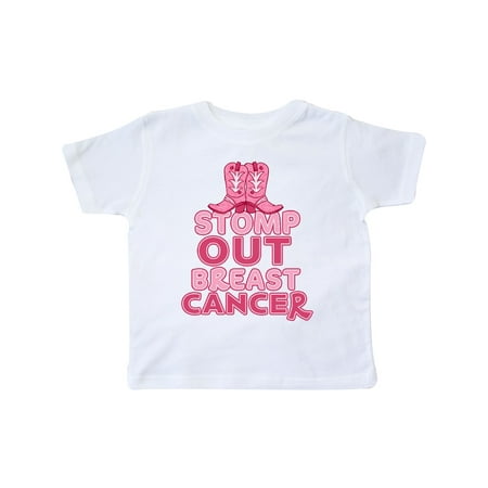 

Inktastic Stomp Out Breast Cancer with Pink Cowgirl Boots Gift Toddler Boy or Toddler Girl T-Shirt