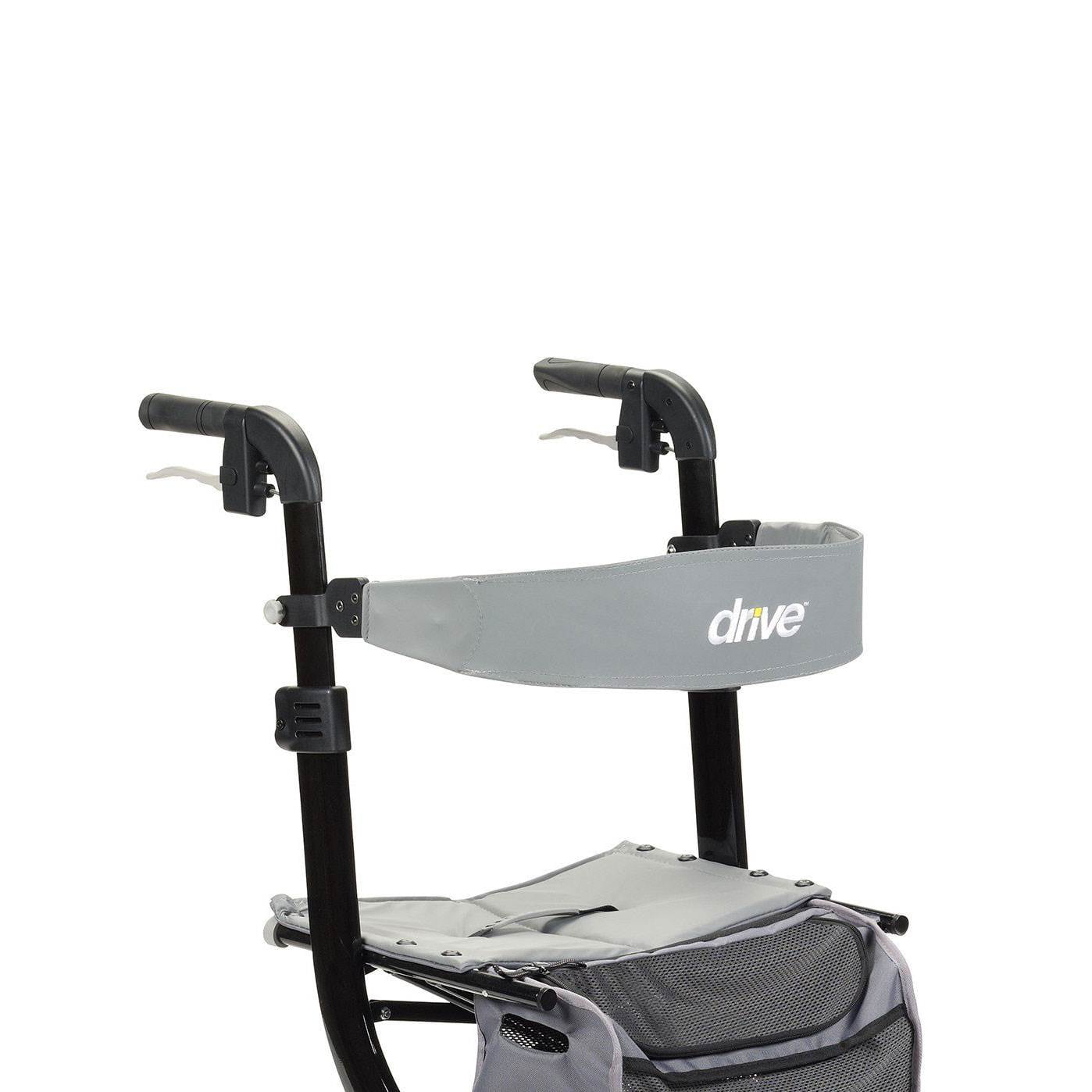 Drive Nitro Rollator Adjustable Height Aluminum Rollator with Tall Folding Handles, 36 to 41 Inch