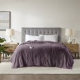 thumbnail image 2 of Serta 77" Polyester Fabric Microlight Heated Electric Blanket in Purple, 2 of 8
