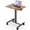 Brown, variant on TINKLE WELL Mobile Standing Desk, Height-Adjustable Portable Rolling Laptop Workstation with Lockable Wheels, Sit-Stand Desk, Black