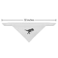 thumbnail image 2 of Dinosaur Tyrannosaurus Rex Black White Dog Pet Bandana - White, 2 of 4