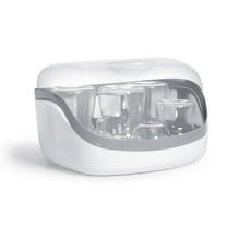 Chicco Microwave Steam Sterilizer for Baby Bottles, Nipples, Pacifiers, and Other Feeding Items - White, New