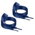 thumbnail image 1 of Cordones de Satén de 47", Cordones Planos de Seda de 3/4" de Ancho para Decoración de Zapatos, Azul Marino, 1 of 7