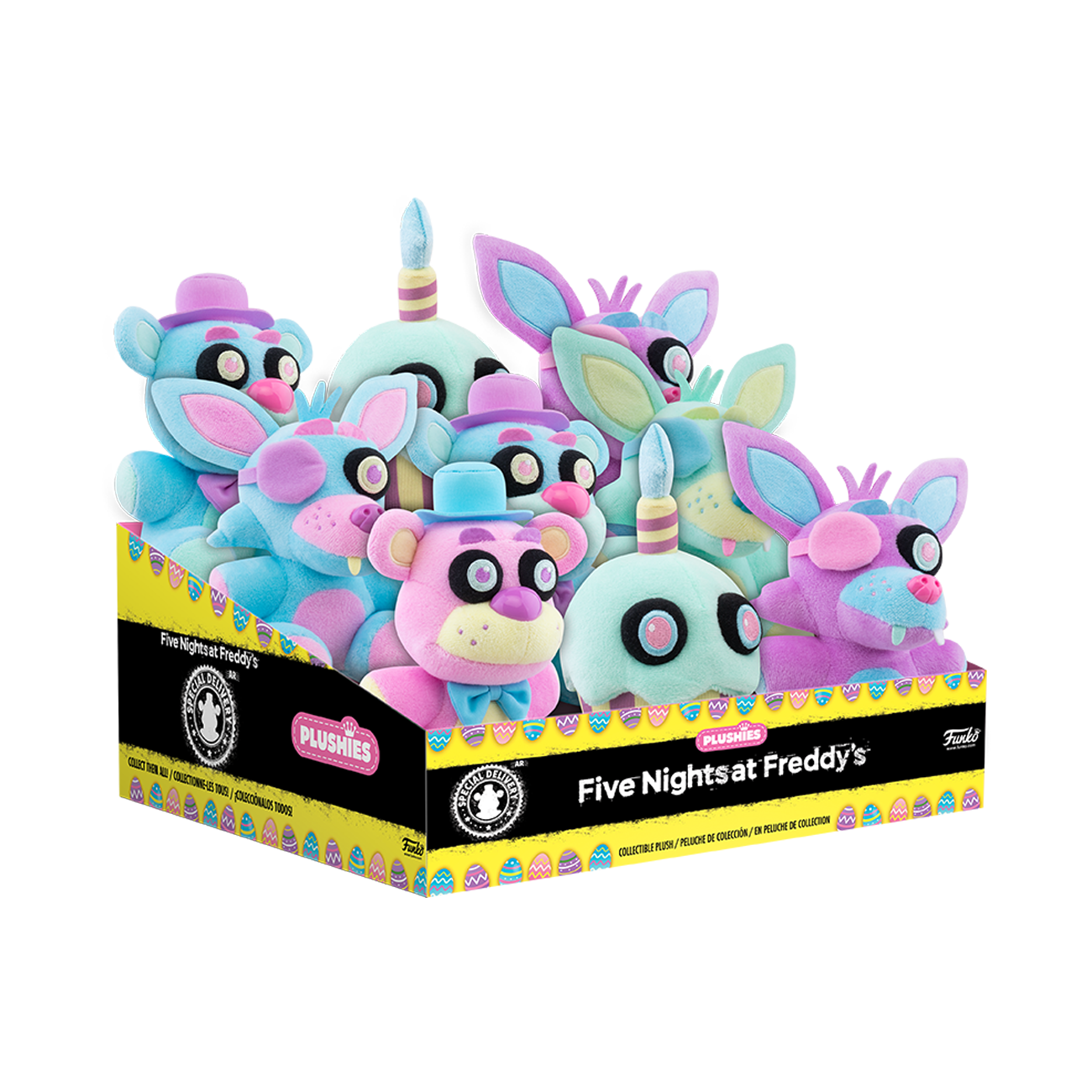 Funko FNAF Spring Pastel Colorway Plush Set of 5 - Cupcake, Foxy & Freddy