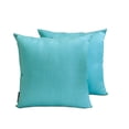 thumbnail image 1 of Funda de almohada lumbar de lujo HomeCentric, color verde mar, paquete de 2, 30 x 45 cm (12 x 18 pulgadas), funda de almohada rectangular lisa y lisa de seda artística, estilo moderno liso - Lujo, 1 of 5
