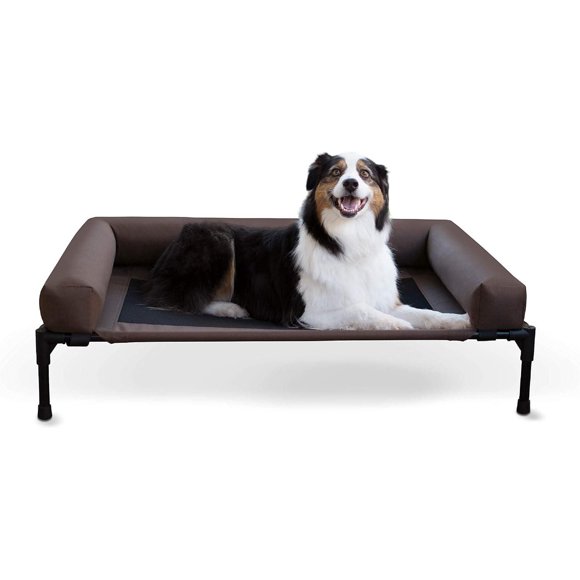 K&H Original Traversin surélevé pour chien Marron Grande