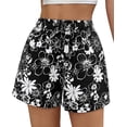 thumbnail image 6 of BTFBM Spring Summer Shorts for Women Dressy Casual High Waisted Wide Leg Floral Boho Shorts Beach Vacation Clothes, 6 of 8