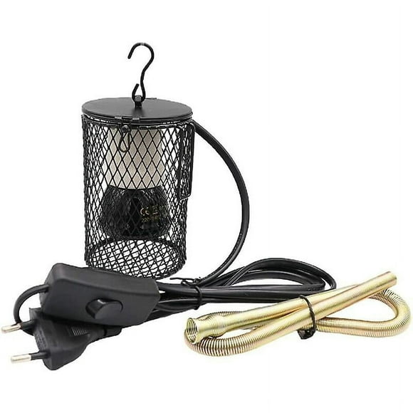 50W Heat Lamp with Shade, Infrared Ceramic Shade Heating Lamp Heat Lamp for Turtles Parrots Lizards Birds Winter Heating Supplies longziming