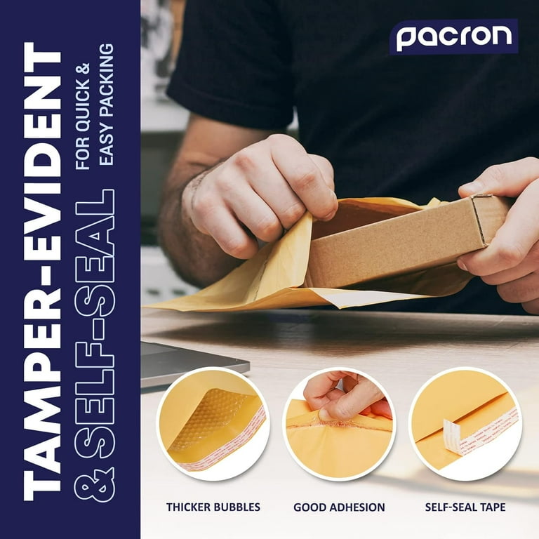 100 Pack USA Made Kraft Bubble Mailers (#1) 7.25x12 Inches - Foto 13