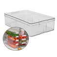 thumbnail image 3 of Abbracc Bac de Rangement Alimentaire Transparent pour Légumes et Fruits pour Réfrigérateur Garde-Manger Carré, 3 of 9