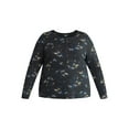 thumbnail image 2 of Terra & Sky Women’s Plus Thermal Henley Top with Long Sleeves, Size 0X-4X, 2 of 5