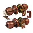 thumbnail image 2 of Constructor Chronos Entrée Bronze Levier de Porte Poignée de Verrouillage Set- Cuivre Antique, 2 of 3