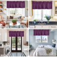 thumbnail image 5 of Purple Burlap Texture Farmhouse Short Window Curtain Valances, Farmhouse Vintage Purple Rod Pocket Kitchen Valances for Living Room Bedroom Bathroom Cafe 42" x 12", 5 of 8