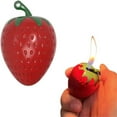thumbnail image 6 of Iuhan 1Pcs Strawberry Lighter, Mini Cute Keychain Lighter Bar Lighter, Adjustable Flame Refillable Butane Lighter for Smoking, Pocket, Outdoor Camping BBQ Accessories, 6 of 9