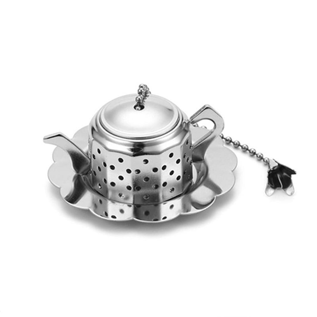 Cute Stainless Steel Teapot Tea Infuser Spice Drink Strainer Herbal Filter^m^