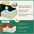 thumbnail image 4 of Cloud Sectional Couches for Living Room, Boneless Couch Modular Sectional Sofa, Modern Deep Seat Sofa with Pillows, 3 Seater Comfy Floor Couch for Bedroom, No Assembly Required,Green, 4 of 10