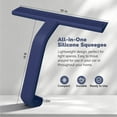 thumbnail image 4 of OVINESY 10" Shower Squeegee for Glass Doors, Streak-Free Silicone Blade, Ergonomic Handle, Built-In Hook, Squeegee for Shower Glass, Bathroom, Tile Walls, Mirrors, Windows, Car Windshields, Blue, 4 of 9