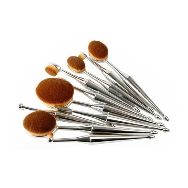Metallic Oval Brush Set Metallic Oval Makeup Brush Set Walmart.com