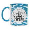 thumbnail image 4 of Inkdotpot 11 OzCeramic CoffeeMugs Enjoy Every MomentPositive Thinking Quotes Gift For Friends-Blue, 4 of 6