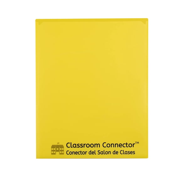Carpetas de la escuela al hogar, conector C-Line para el aula, amarillo