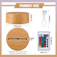 thumbnail image 3 of 12 Pcs Christmas 3D Night LED Lamp Base Gift 16 Colors LED Light Display Base with Remote Control USB Cable Lamp Base, 3 of 7