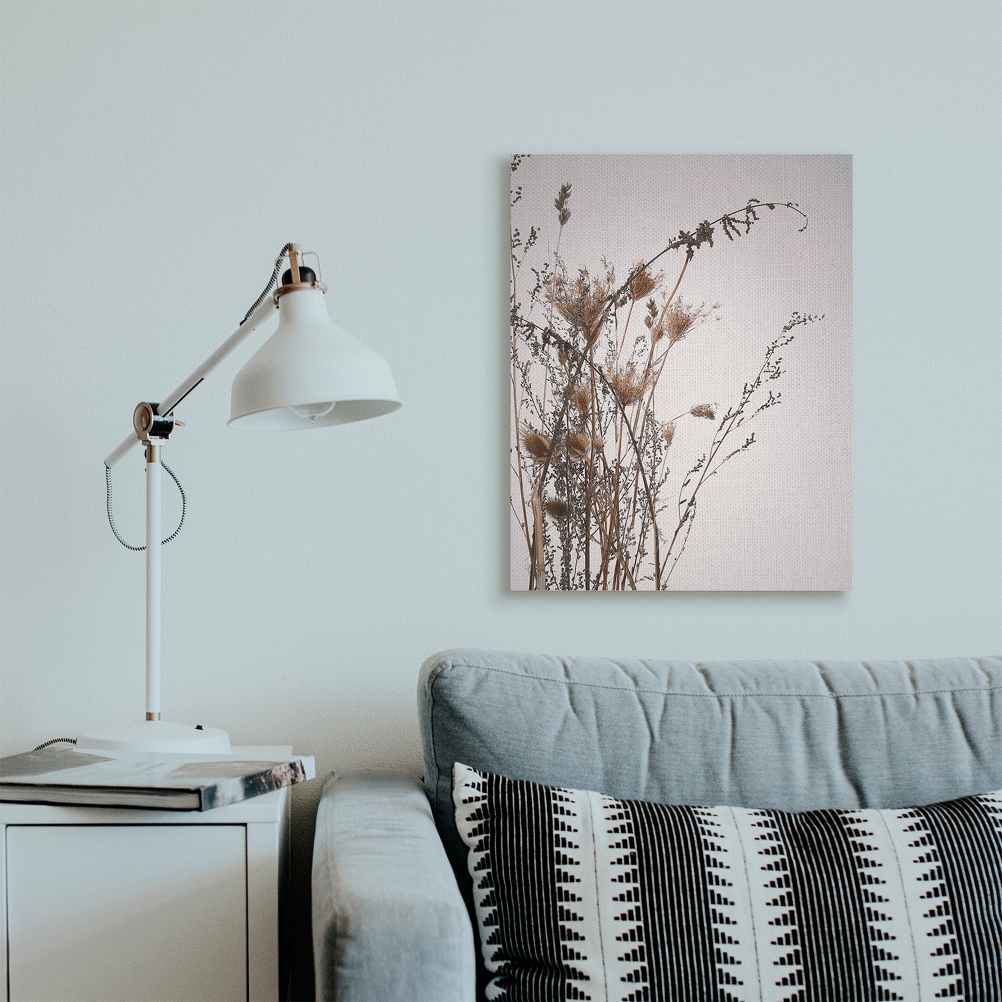 Stupell Industries Autumn Thistles in the Sky Neutral Brown Beige Canvas Wall Art, 24 x 30, Design by Design Fabrikken