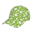 thumbnail image 6 of Lsque Green White Flowers Baseball Cap Trucker Low Profile Hat Golf Dad Hat Adjustable Original Classic Unconstructed Plain Cap Men Women, 6 of 9