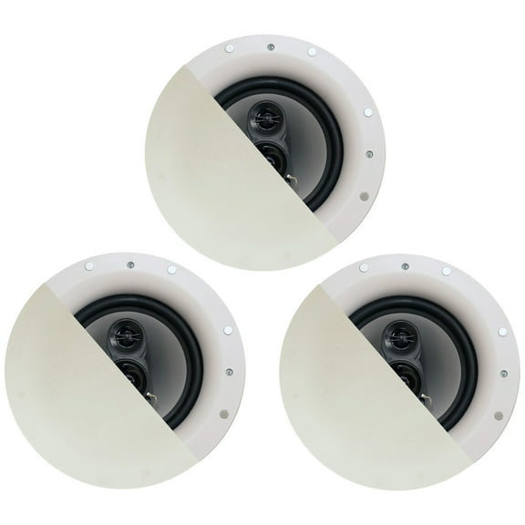 Acoustic Audio CSic84 Frameless 8" In Ceiling 3 Speaker Set 3 Way Home Theater Speakers
