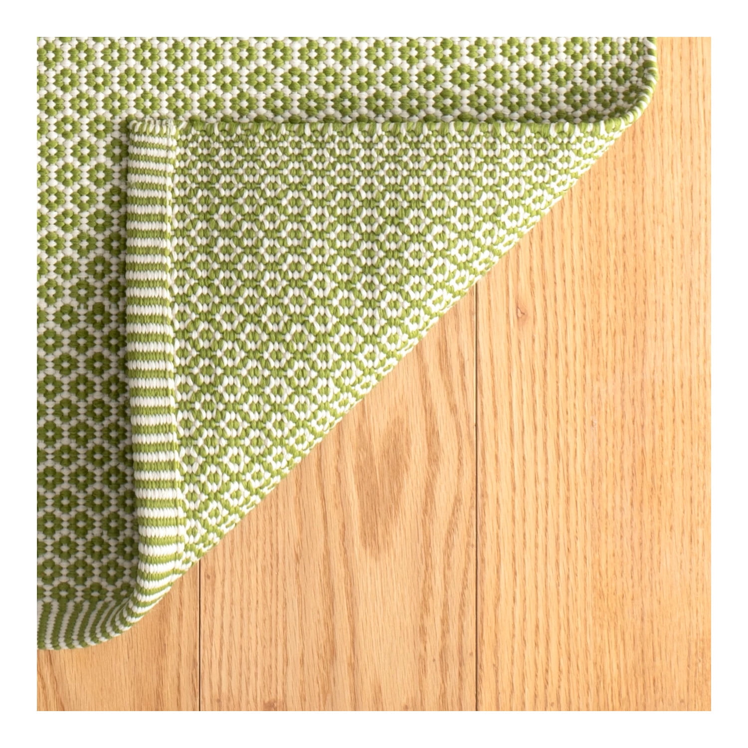 Dash & Albert Finn Handwoven Indoor/Outdoor Rug, 2' 6" x 8', Sprout