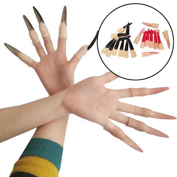 Conjunto de Uñas postizas para cosplay Hugo Uñas Fantasma Falsas