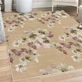 thumbnail image 1 of Floral Decorative Rug, Watercolor Shabby Form Nature Petals in Soft Tones Picture, Quality Carpet for Bedroom Dorm and Living Room, 6 Sizes, Pale Camel, by Ambesonne, 1 of 4