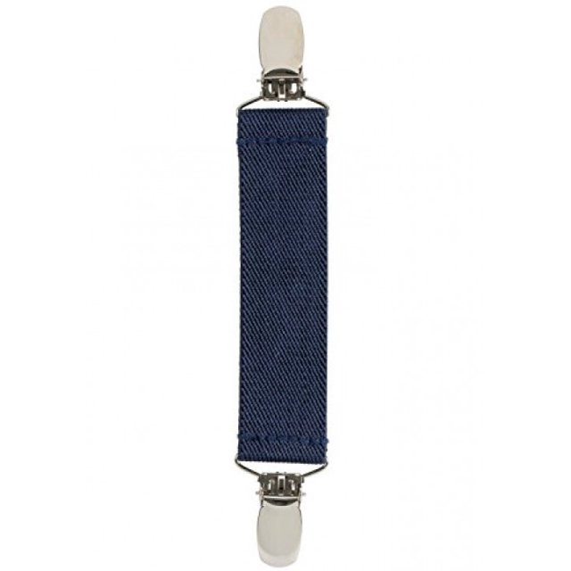 Elastic Scarf and Hat Clips Attacher with Extra Heavy Clips - Navy Blue